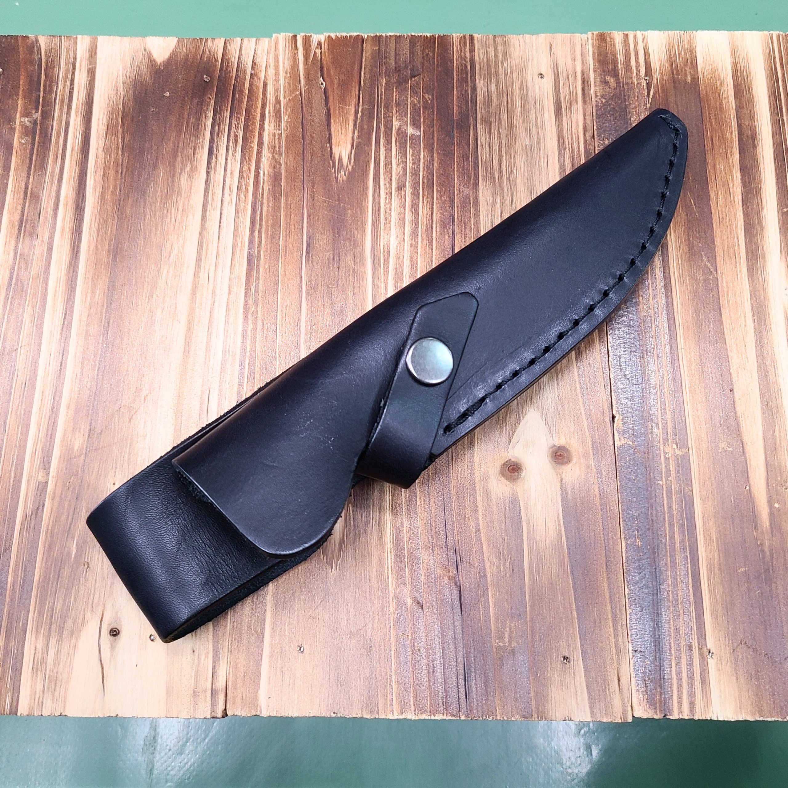 剣ナタ用  黒  革サック  120～135mm用